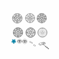 OEM 2010 Toyota Avalon Center Cap Diagram - 42603-AC050