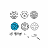 OEM 2005 Toyota Avalon Wheel, Alloy Diagram - 42611-AC072