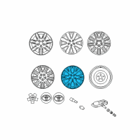 OEM 2010 Toyota Avalon Wheel, Alloy Diagram - 42611-07030