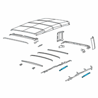 OEM Jeep Gladiator Soft Top Cylinder Diagram - 68398989AA