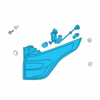 OEM 2018 Ford Escape Tail Lamp Assembly Diagram - GJ5Z-13404-G