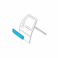 OEM Ford Explorer Sport Trac Body Side Molding Diagram - 3L2Z-3525556-BAPTM