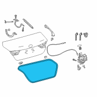 OEM 2018 Toyota Camry Weatherstrip Diagram - 64461-06220