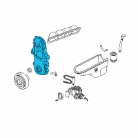 OEM 2000 GMC C3500 Cover Asm-Engine Front Diagram - 10222654