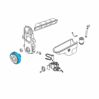 OEM 2000 GMC Savana 3500 Balancer, Crankshaft Diagram - 10154688