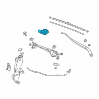 OEM Acura RDX Motor Complete , Front Diagram - 76505-TJB-A01