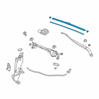 OEM Acura RDX Windshield Wiper Blade (Driver Side) Diagram - 76620-TJB-A02