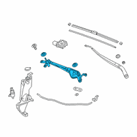 OEM 2022 Acura RDX Link Complete , Front Wiper Diagram - 76530-TJB-A01