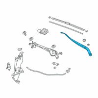 OEM 2019 Acura RDX Arm, Windshield Wiper Diagram - 76600-TJB-A01