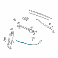 OEM 2022 Acura RDX Clip, Washer Tube Diagram - 76838-SZA-A30