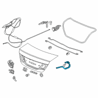 OEM 2013 Honda Civic Hinge, L. Trunk Diagram - 68660-TR6-A00ZZ