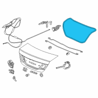 OEM 2014 Honda Civic Weatherstrip, Trunk Lid Diagram - 74865-TR3-A01