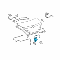 OEM 2005 Toyota Avalon Lock Assembly Diagram - 64600-AC030