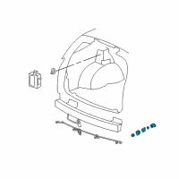 OEM 2007 Cadillac SRX Reverse Sensor Diagram - 19116421