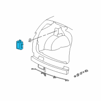 OEM 2005 Cadillac SRX Rear Object Alarm Module Diagram - 15210240