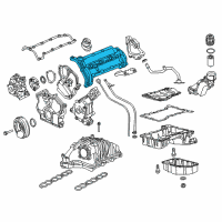 OEM Jeep Grand Cherokee Cover-Cylinder Head Diagram - 68147538AB