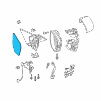 OEM 2021 Honda Civic Set Passenger Side, Mirror Complete Diagram - 76203-TBA-C01