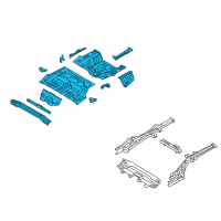 OEM 2013 Hyundai Azera Panel-Rear Floor Diagram - 65510-3V100