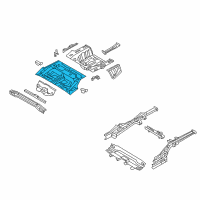 OEM 2014 Hyundai Azera Panel Assembly-Rear Floor, Front Diagram - 65511-3V100