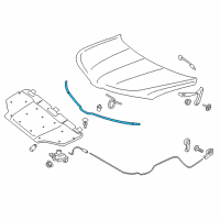 OEM 2017 Lincoln MKX Front Weatherstrip Diagram - FA1Z-16B990-A