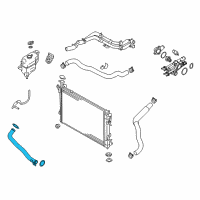 OEM 2020 Hyundai Tucson Pipe & O-Ring Assembly-Water Inlet Diagram - 25460-2G201