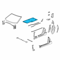 OEM Cadillac XLR Floor Pan Diagram - 89023043