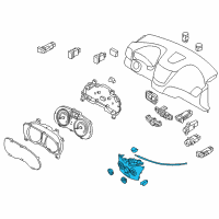 OEM Hyundai Accent Heater Control Assembly Diagram - 97250-1R120-9Y