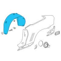 OEM 2012 Chevrolet Camaro Wheelhouse Liner Diagram - 92235904