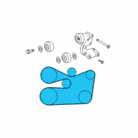 OEM 2018 Toyota Avalon Serpentine Belt Diagram - 90916-A2019
