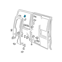 OEM 2009 GMC Savana 3500 Upper Latch Diagram - 25784600