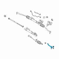 OEM Nissan Socket Kit-Tie Rod, Outer Diagram - D8520-JA00A