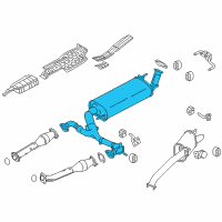 OEM Infiniti QX80 Exhaust Main Muffler Assembly Diagram - 20100-1LA2A