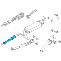 OEM 2011 Infiniti QX56 Front Exhaust Tube Assembly Diagram - 20010-1LA0E