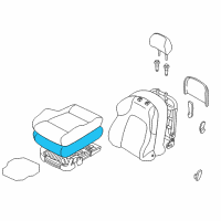 OEM Hyundai Tiburon Pad Assembly-Front Seat Cushion Passenge Diagram - 88250-2C000