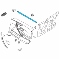 OEM 2009 BMW X3 Inner Left Window Channel Cover Diagram - 51-33-3-330-183