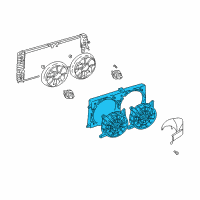 OEM 2004 Chevrolet Classic Shroud Kit, Engine Electric Coolant Fan Diagram - 88957397