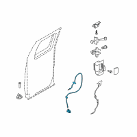 OEM 2014 Ford F-150 Lower Latch Diagram - 9L3Z-18264A01-A