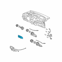 OEM Honda Switch Assembly, Air Conditioner (Graphite Black) Diagram - 80410-TK6-A01ZA