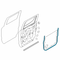 OEM 2017 Nissan Titan WEATHERSTRIP-REAR DOOR, LH Diagram - 82831-9FV0B