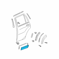 OEM 2005 Toyota RAV4 Body Side Molding Diagram - 75741-42070-A0