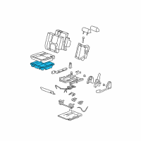 OEM 2007 Chevrolet Tahoe Pad Asm-Rear Seat #2 Cushion Diagram - 22771060