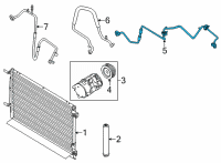 OEM 2022 Ford Mustang AC Tube Diagram - KR3Z-19835-B