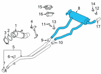 OEM 2021 BMW M340i REAR MUFFLER WITH EXHAUST FL Diagram - 18-30-7-933-845