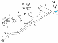 OEM BMW M340i xDrive TRIM, EXHAUST END PIPE, LEFT Diagram - 51-12-8-058-659