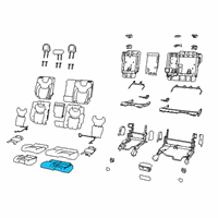 OEM 2019 Jeep Cherokee Seat Cushion Foam Rear Left Diagram - 68193953AB