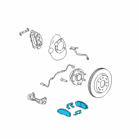 OEM 2008 Cadillac Escalade EXT Pad Kit, Front Disc Brake Diagram - 25852957