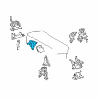 OEM 2018 Toyota Camry Side Mount Bracket Diagram - 12315-25030