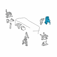 OEM 2019 Toyota RAV4 Rear Mount Diagram - 12371-F0080