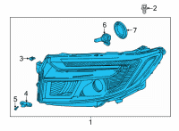 OEM 2022 Honda Ridgeline W-HEADLIGHT ASSY-, R Diagram - 33100-T6Z-A01