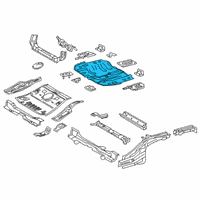 OEM Toyota Prius AWD-e Rear Floor Pan Diagram - 58311-47110